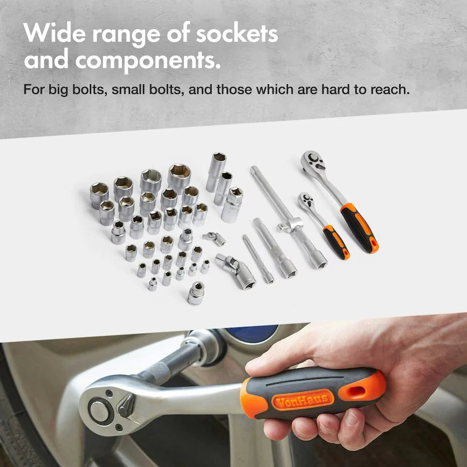VonHaus 256 Piece Tool Set with Socket Set with Storage Case