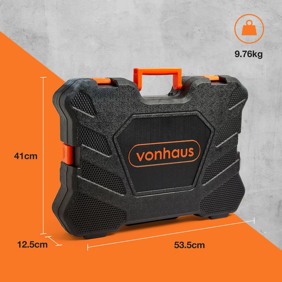 VonHaus 256 Piece Tool Set with Socket Set with Storage Case