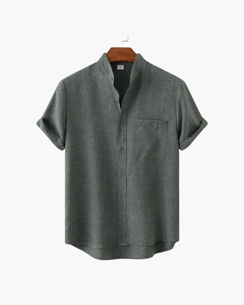 The Mark Mandarin-Collar Polo